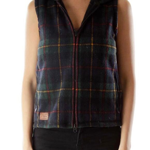 Lauren Ralph Lauren Multicolor Plaid Fleece Vest size medium - Picture 10 of 12